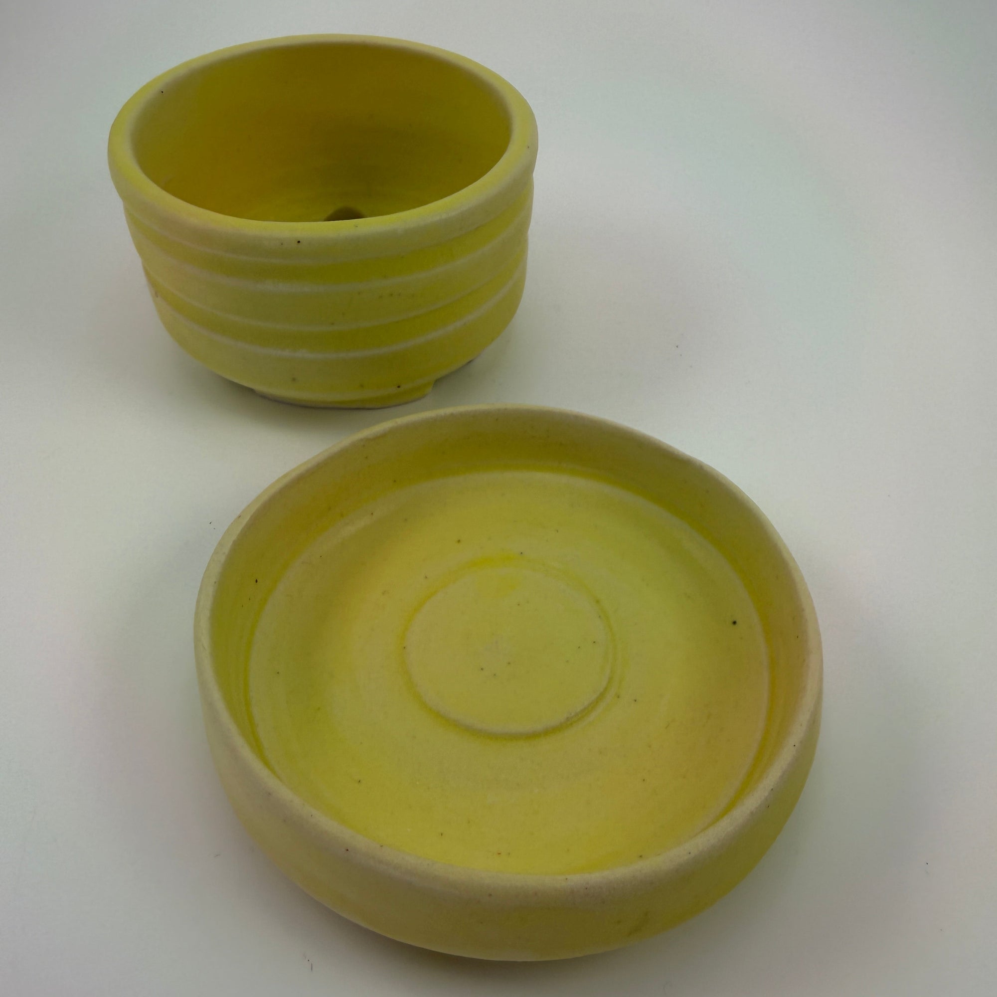 Lemon Yellow Mini Planter Set