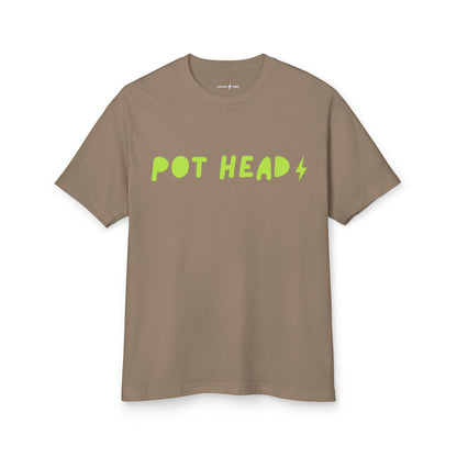 POT HEAD Garment-Dyed Heavyweight Cotton Logo Tee