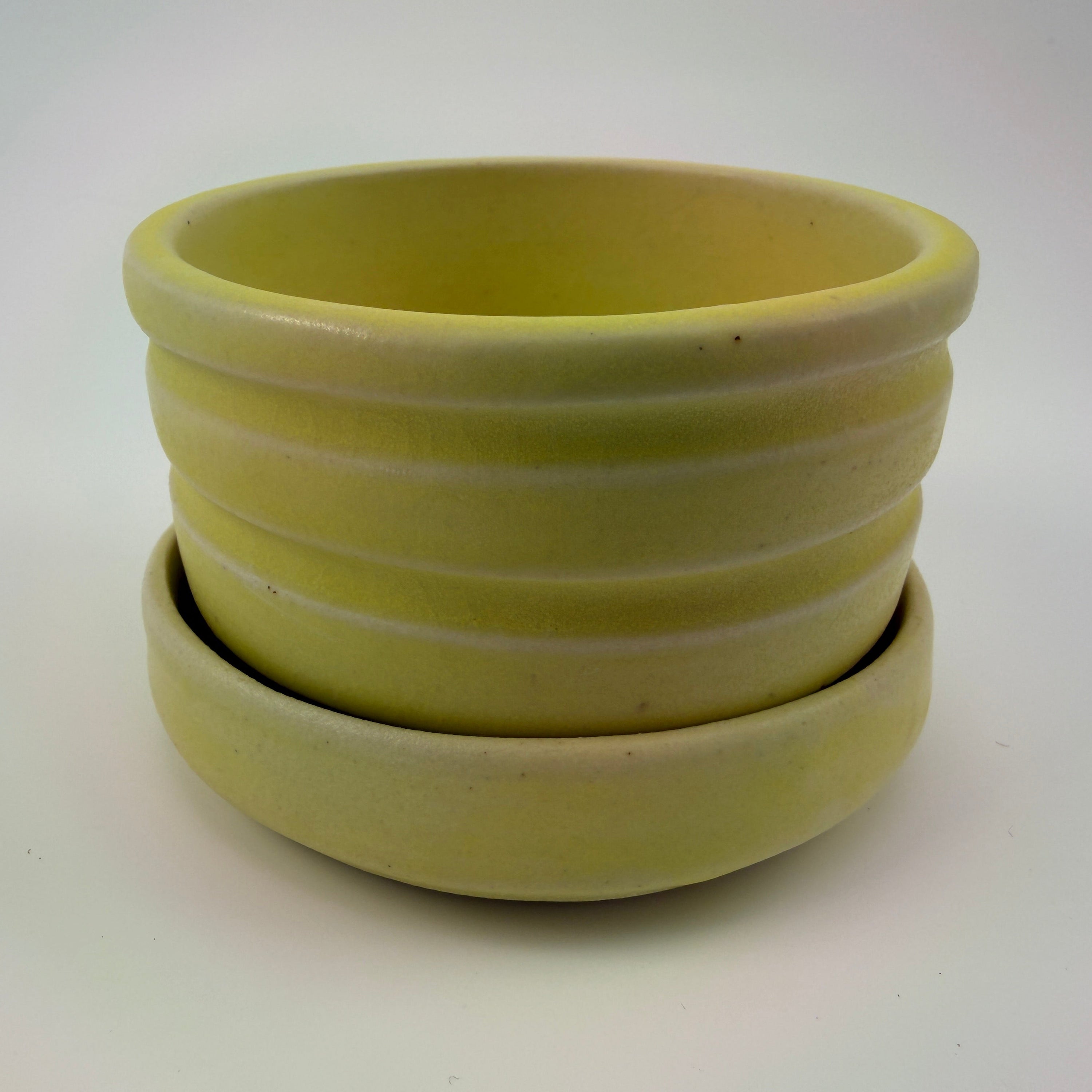 Lemon Yellow Mini Planter Set
