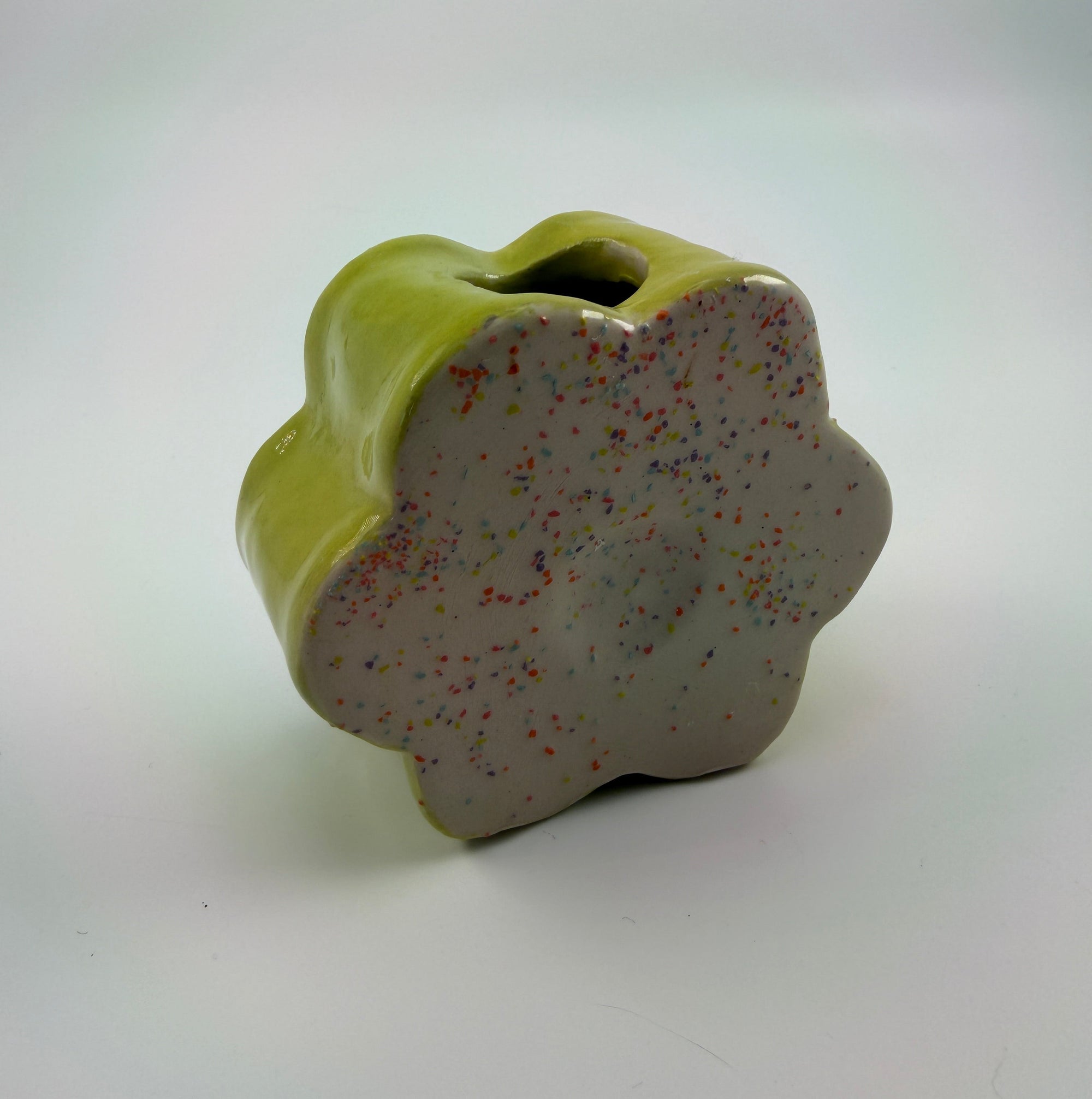 Rainbow Sprinkle Flower Cookie Bud Vase