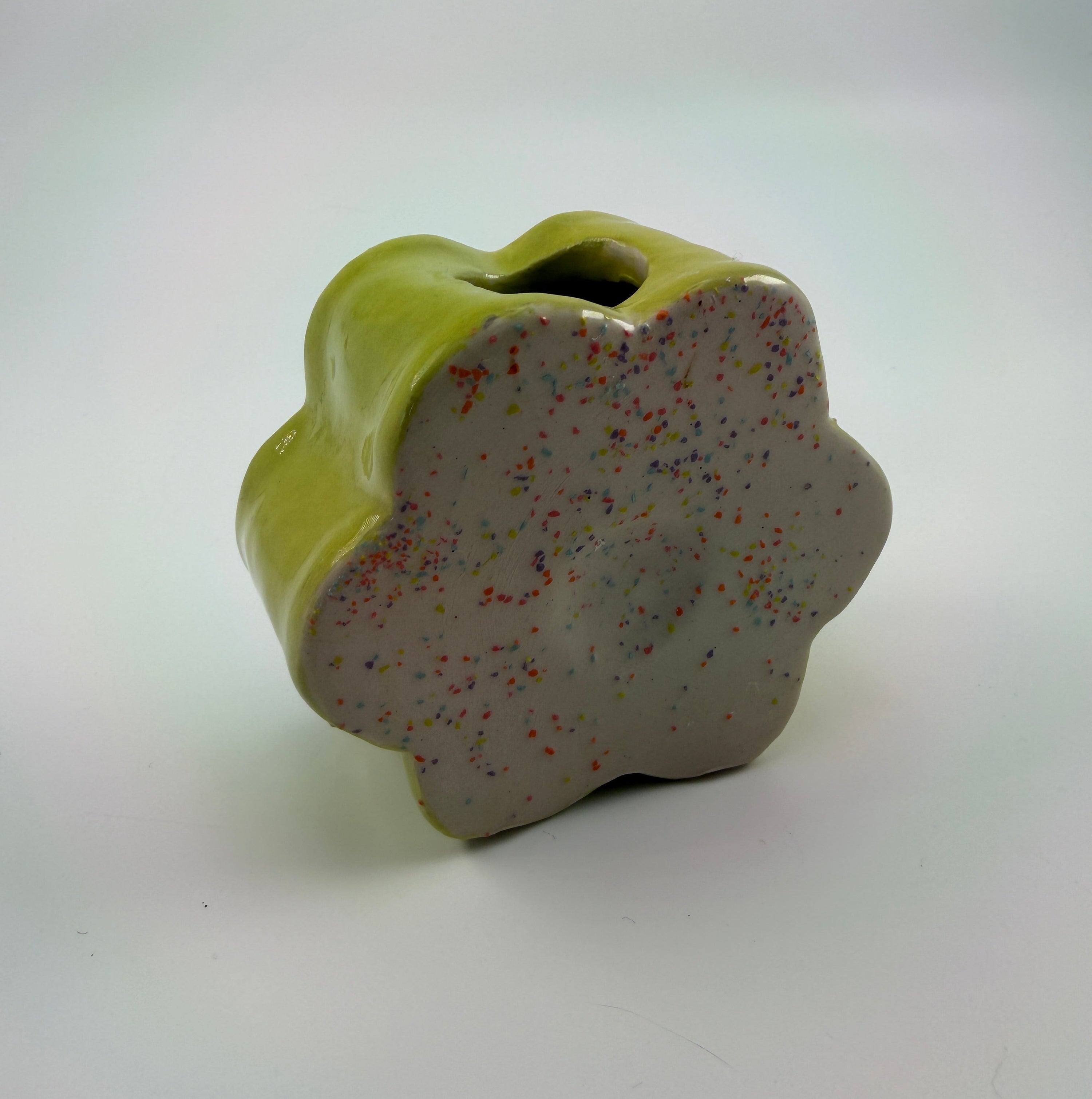 Rainbow Sprinkle Flower Cookie Bud Vase