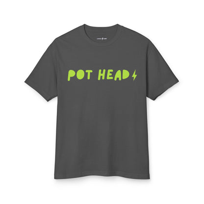 POT HEAD Garment-Dyed Heavyweight Cotton Logo Tee
