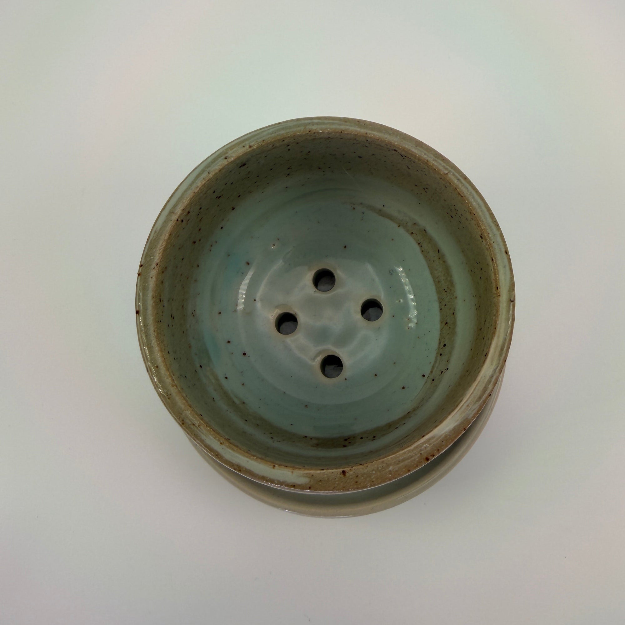 Blue Celadon Marbled Planter Set