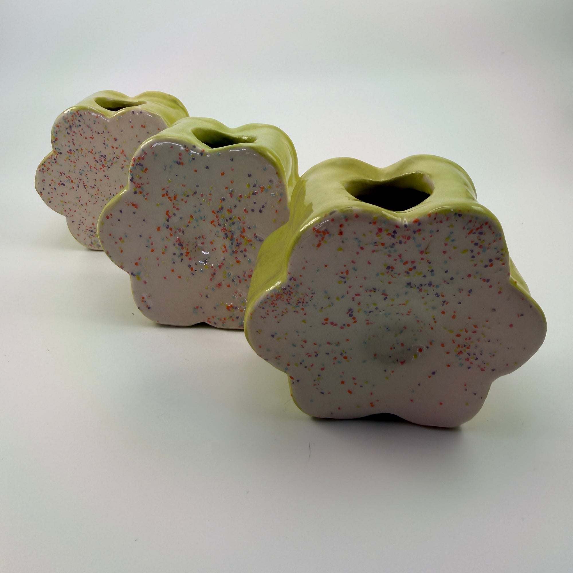 Rainbow Sprinkle Flower Cookie Bud Vase