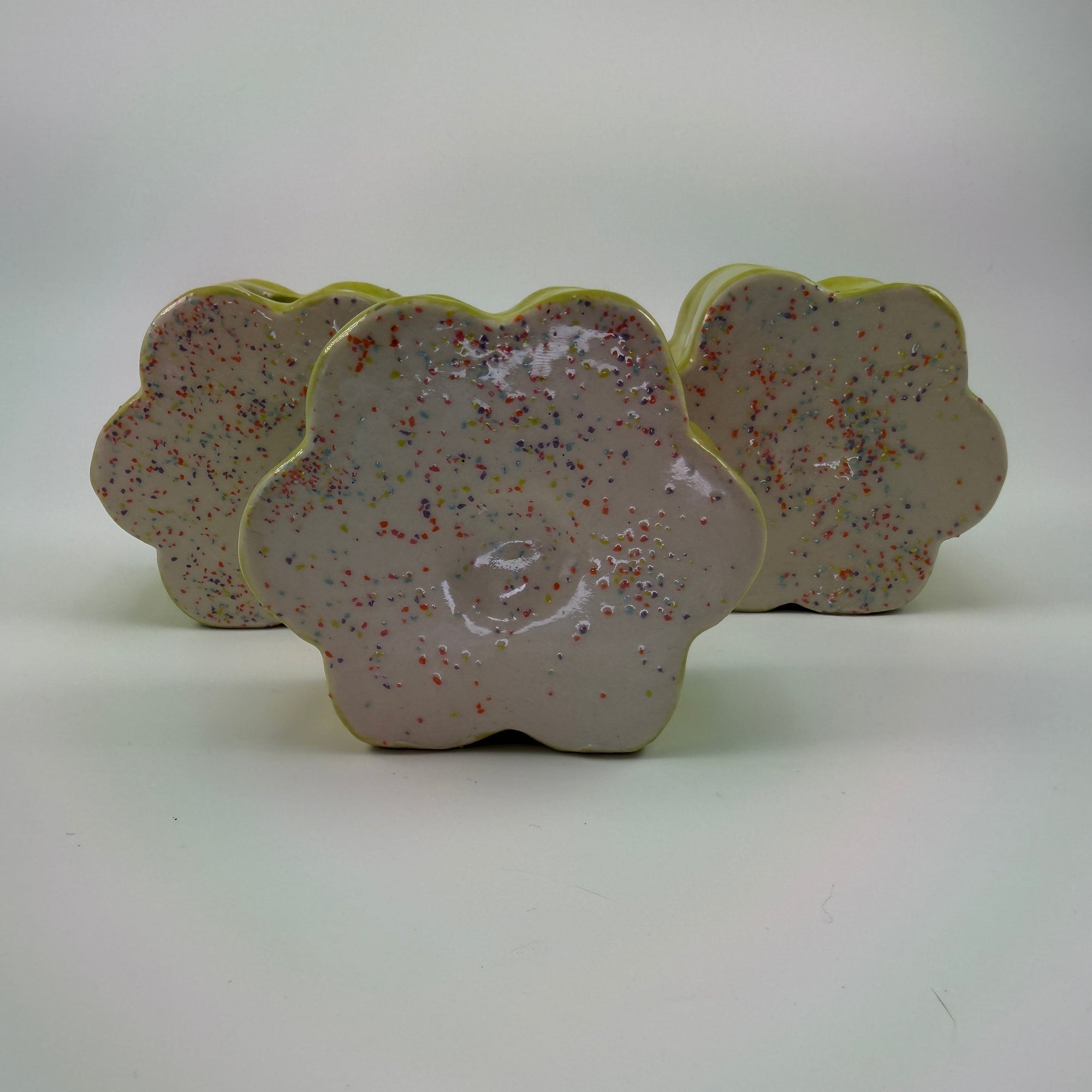 Rainbow Sprinkle Flower Cookie Bud Vase