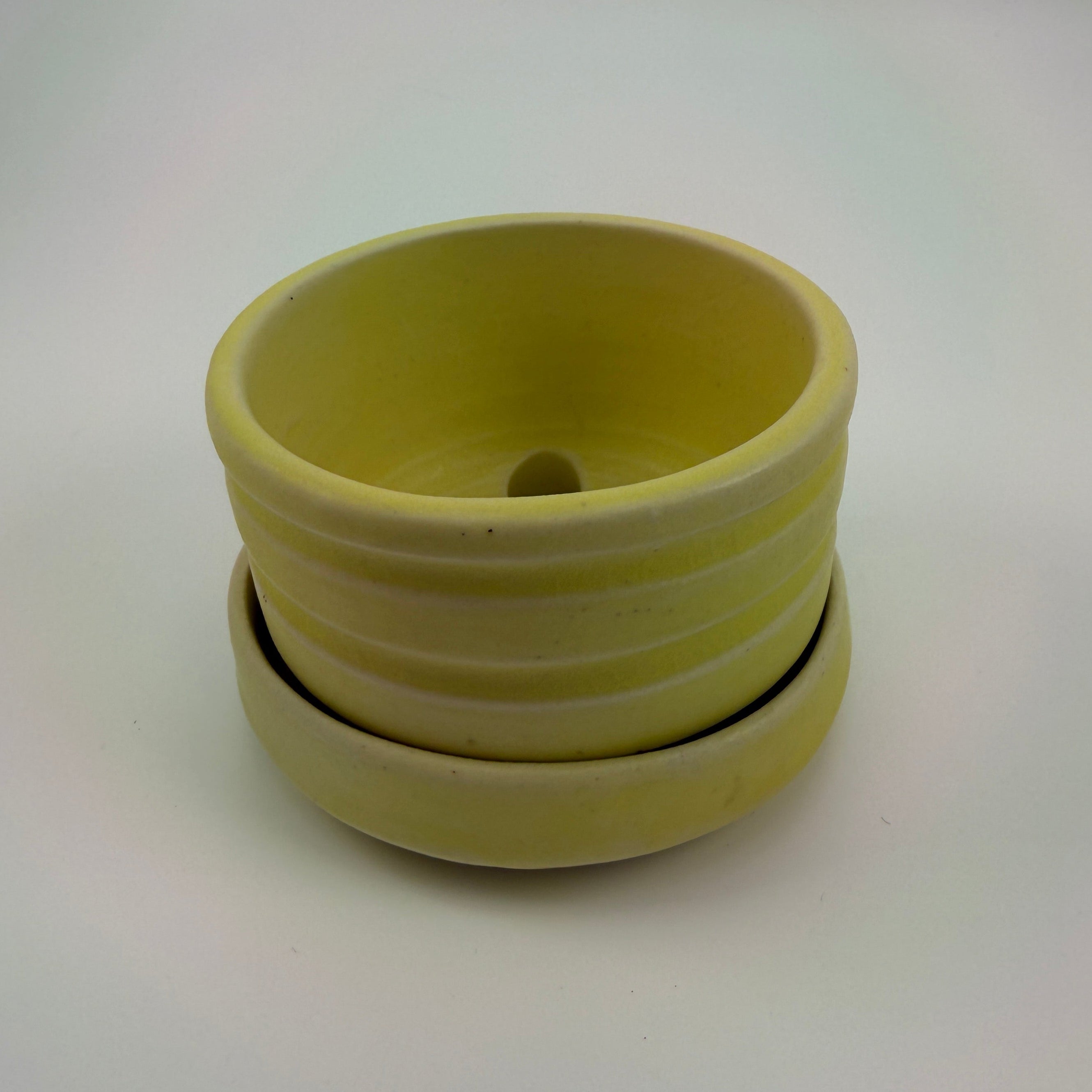 Lemon Yellow Mini Planter Set