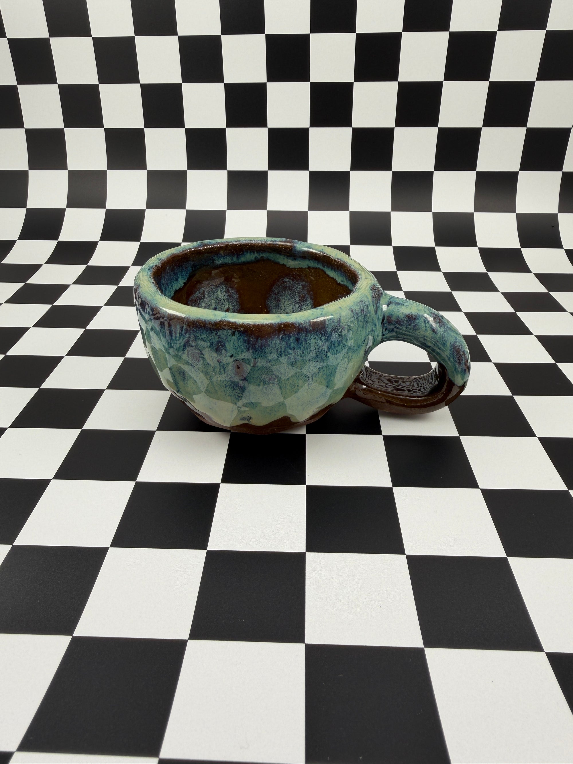 Celadon Dot Texture Cappuccino Mug