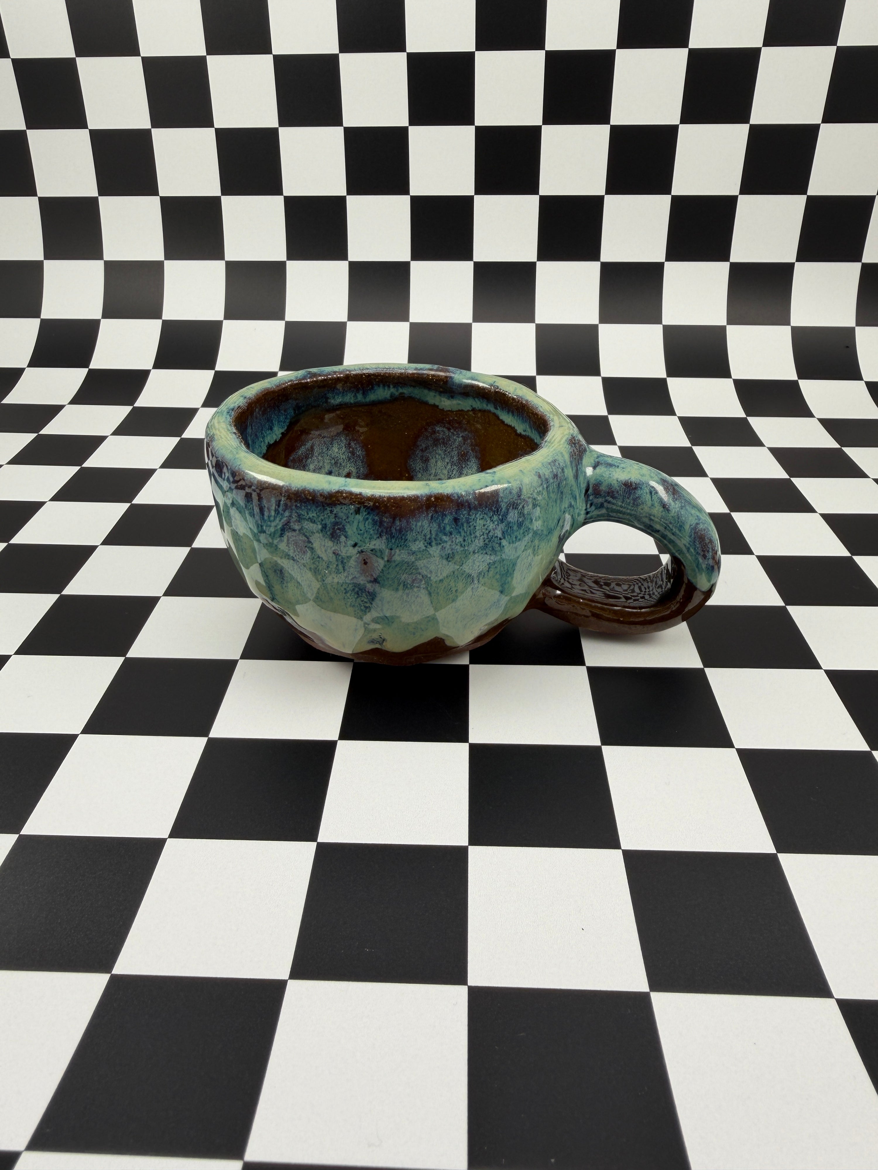 Celadon Dot Texture Cappuccino Mug