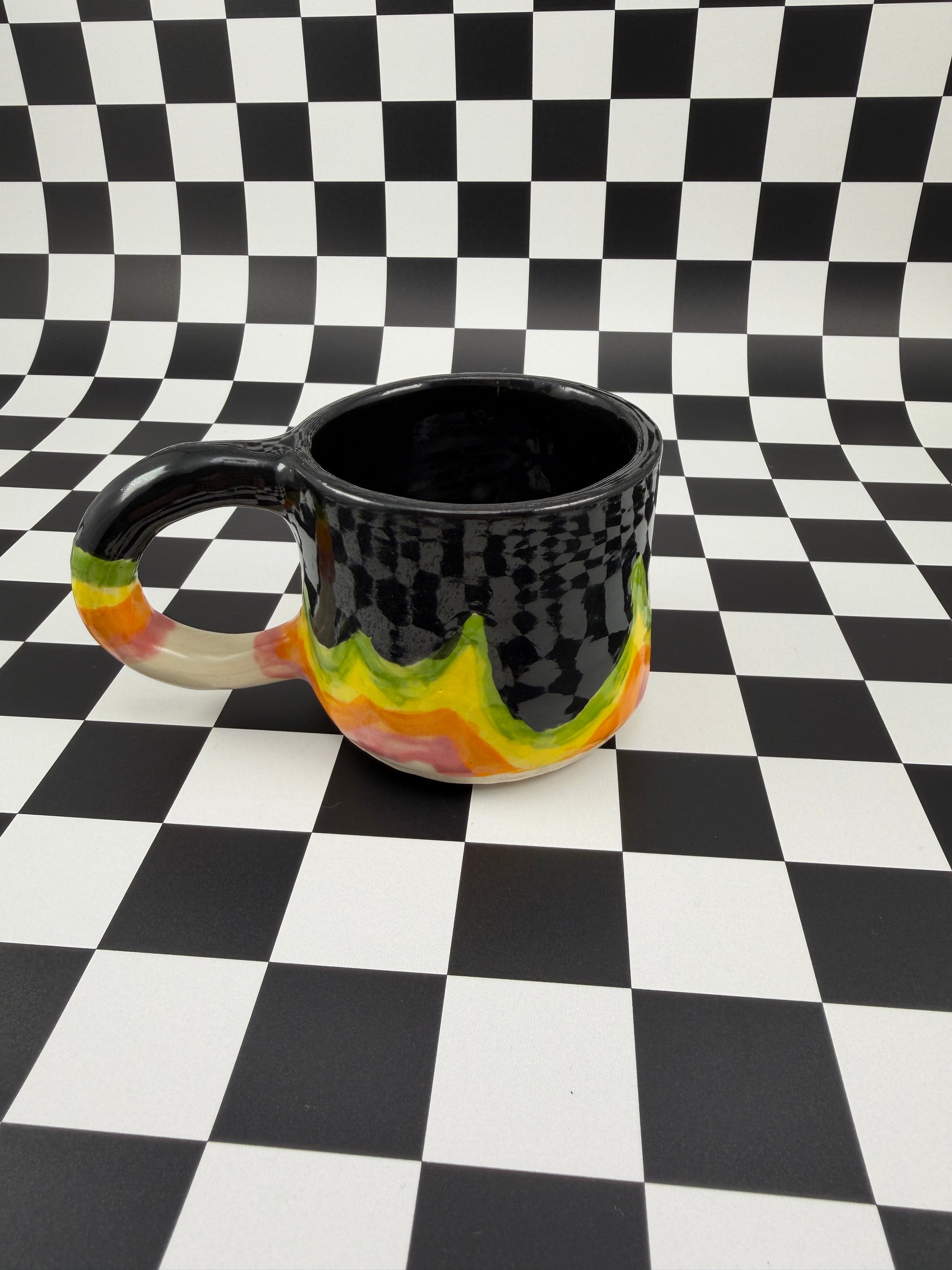 Rainbow Stripe Cappuccino Mug