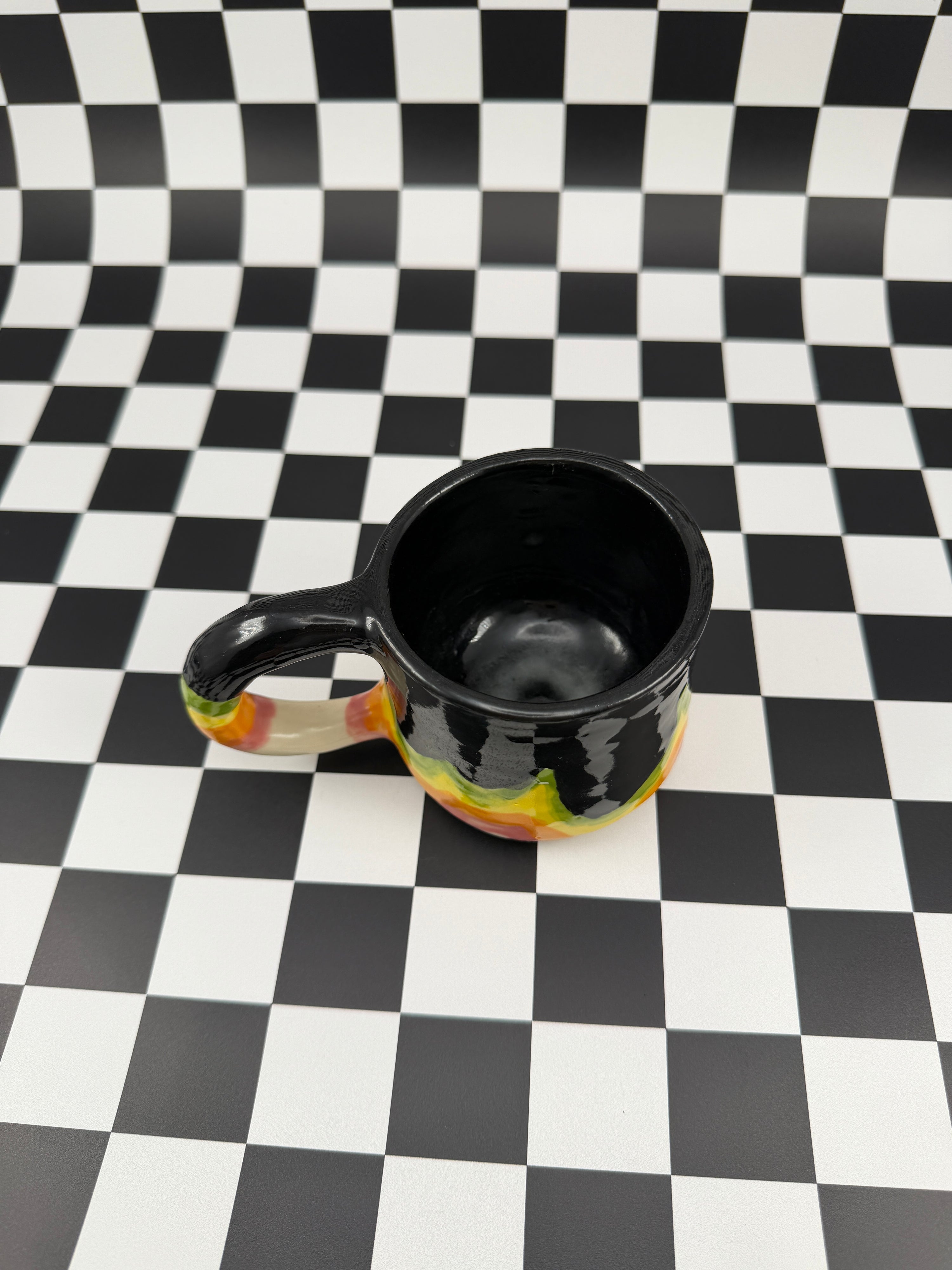 Rainbow Stripe Cappuccino Mug